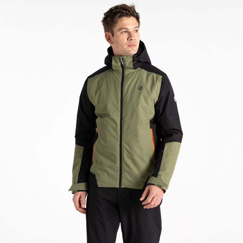 Men's Precision II Ski Jacket - Black Olivine Green