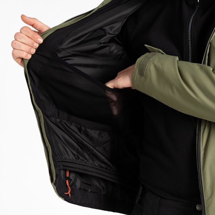 Men's Precision II Ski Jacket - Black Olivine Green