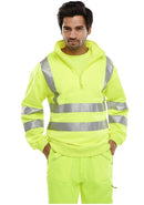 Unisex Hi-Vis Half Zipped Jumper