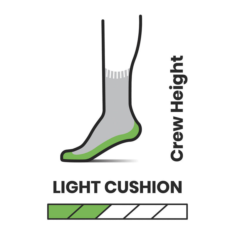 Herren Hike Classic Edition Light Cushion Solid Crew Socken