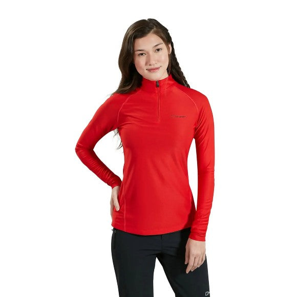 24/7 Langarm-Baselayer mit halbem Reißverschluss für Damen