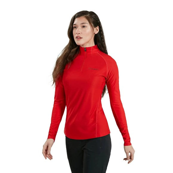 24/7 Langarm-Baselayer mit halbem Reißverschluss für Damen