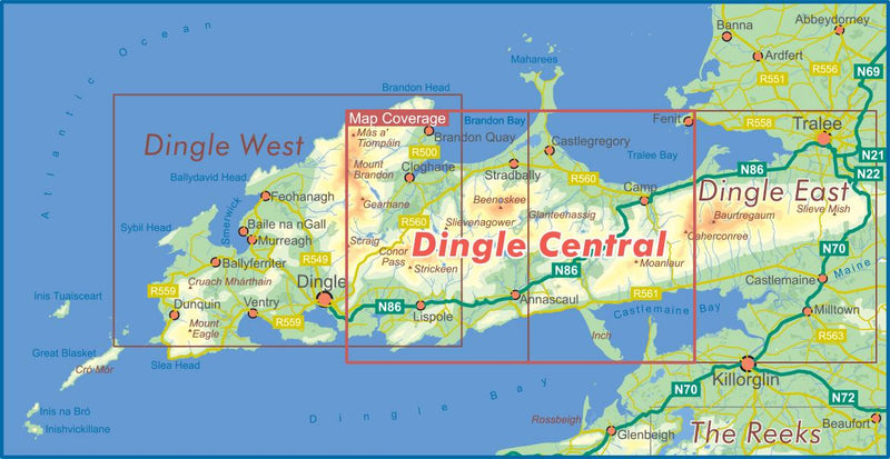 Carte du centre de Dingle
