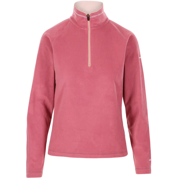 Women's Skylar Half Zip Fleece Top - Rose Blush