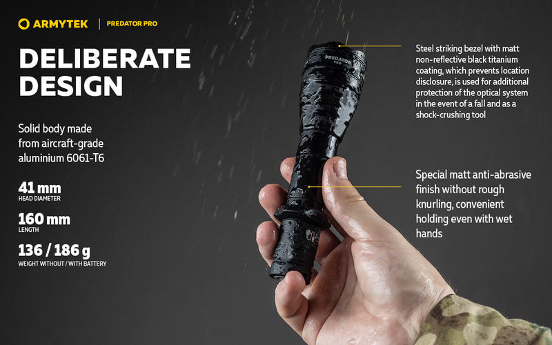 Predator Pro Magnet USB (Warm Light) Tactical Flashlight