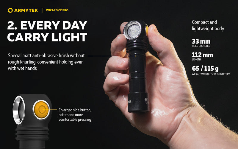 Wizard C2 Pro Magnet USB Multi Flashlight