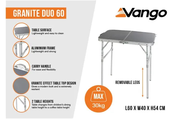 Table Granit Duo 60