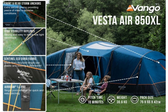 Vesta Air 850XL-Paket (mit Stellfläche)