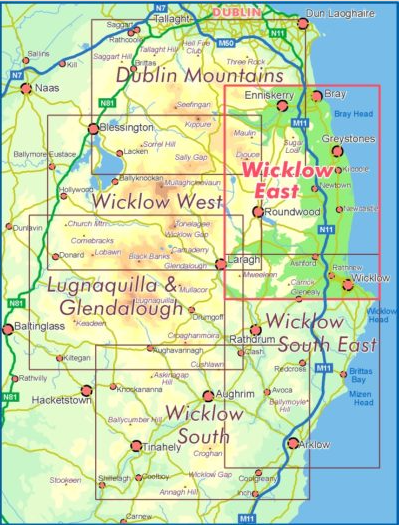 Karte von Wicklow East
