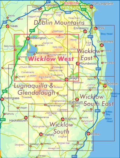 Karte von Wicklow West